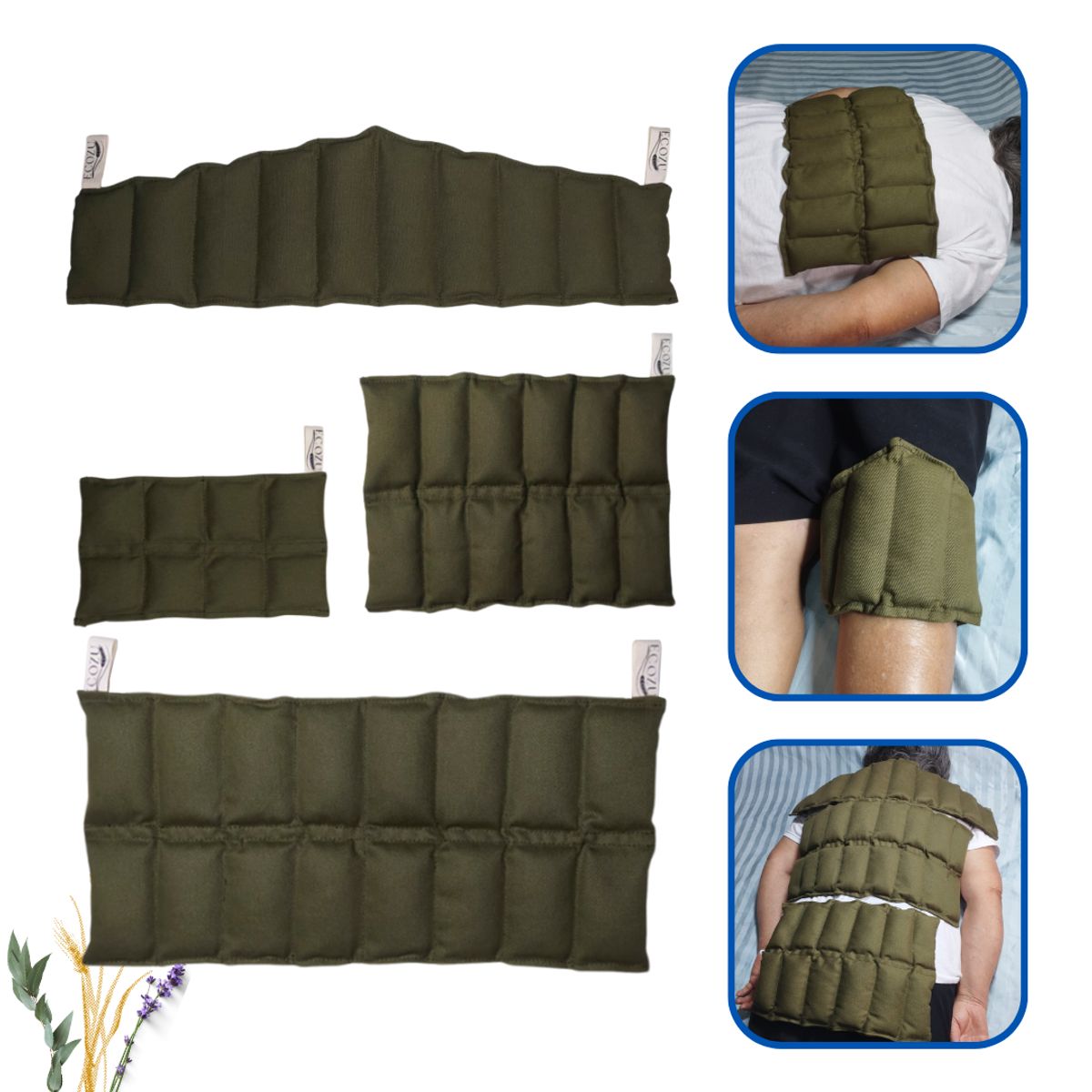 GENERICO - Pack de 4 Compresas de Semillas verde