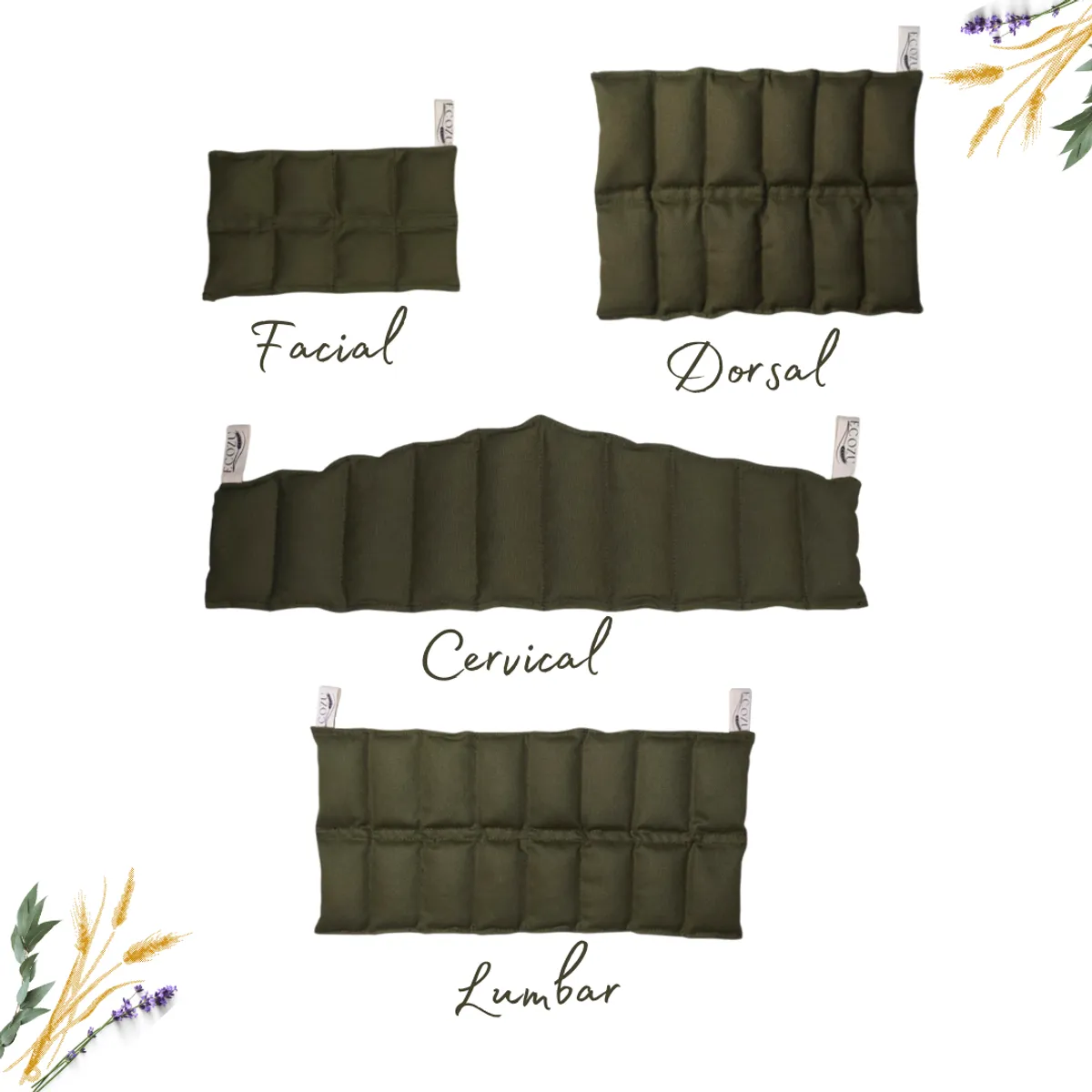 GENERICO - Pack de 4 Compresas de Semillas verde