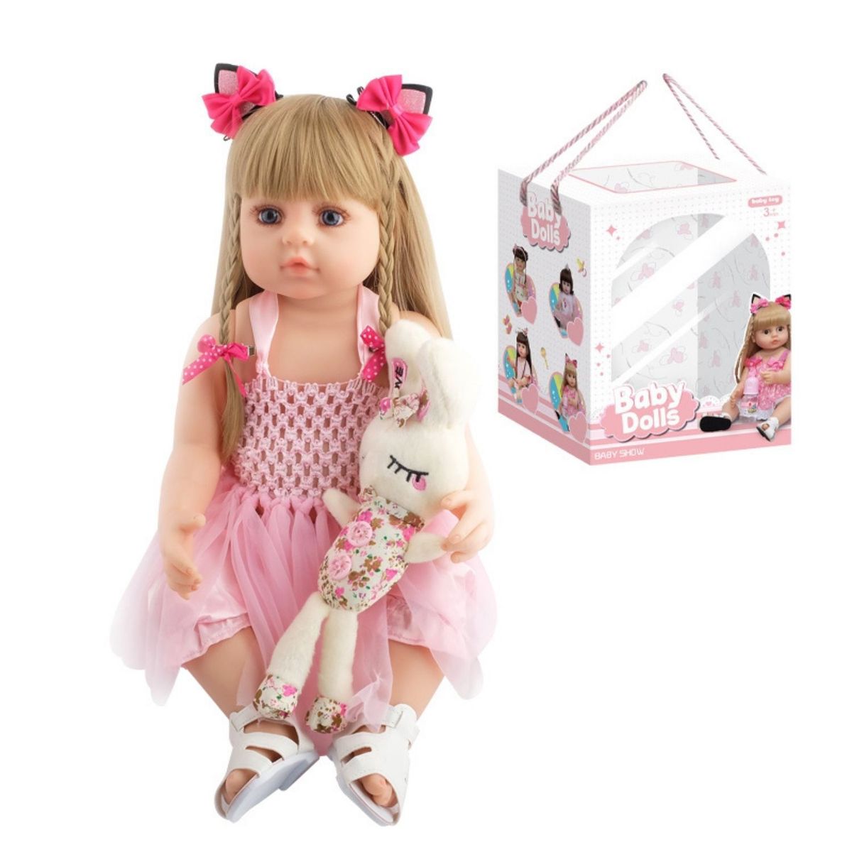 GENERICO - Muñeca Tipo Reborn Interactiva 55 cm 1Pink