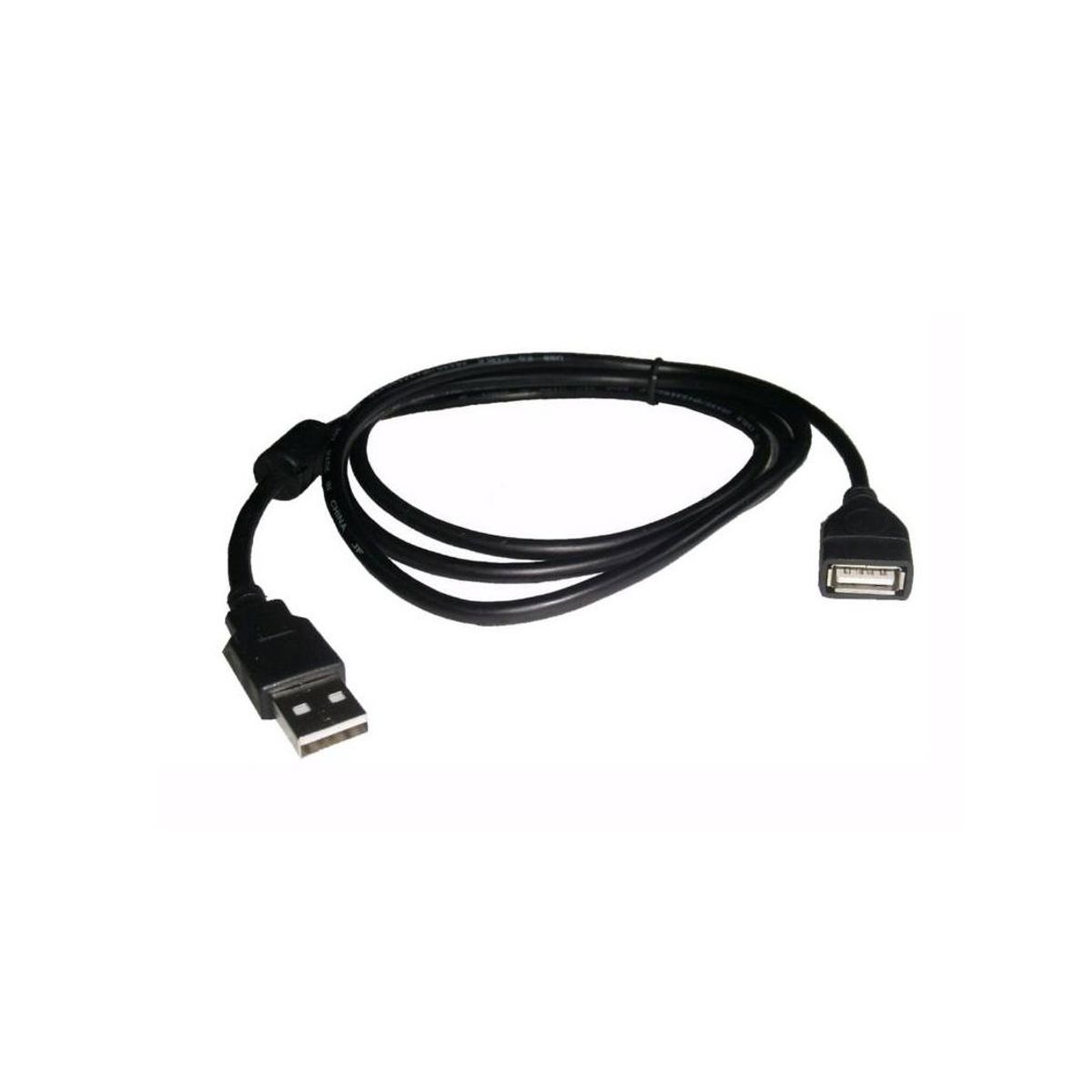 GENERICO - Cable Extensión USB 2.0 Macho a Hembra 2 Metros Negro