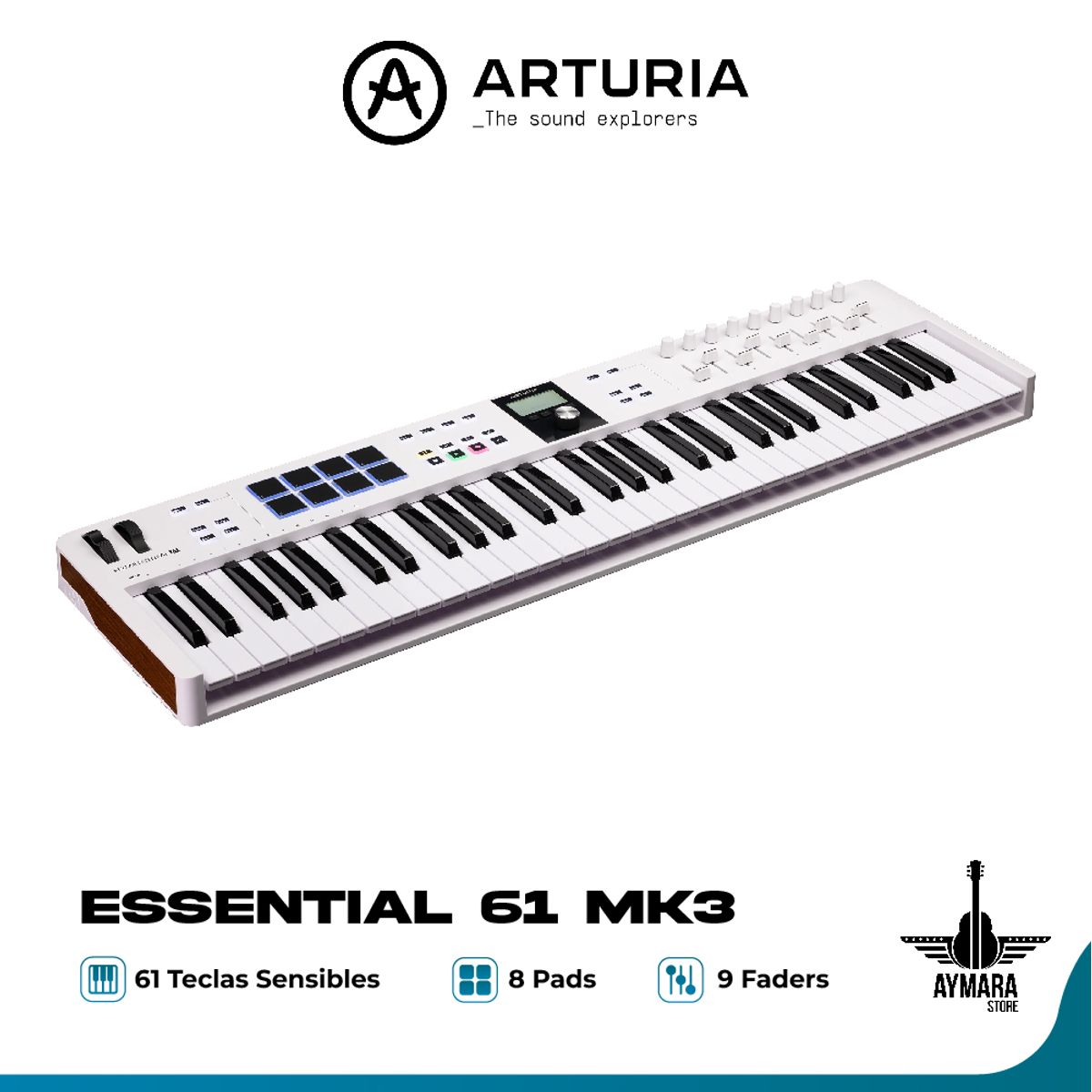 ARTURIA - ARTURIA KEYLAB ESSENTIAL 61 MK3 (BLANCO) CONTROLADOR MIDI
