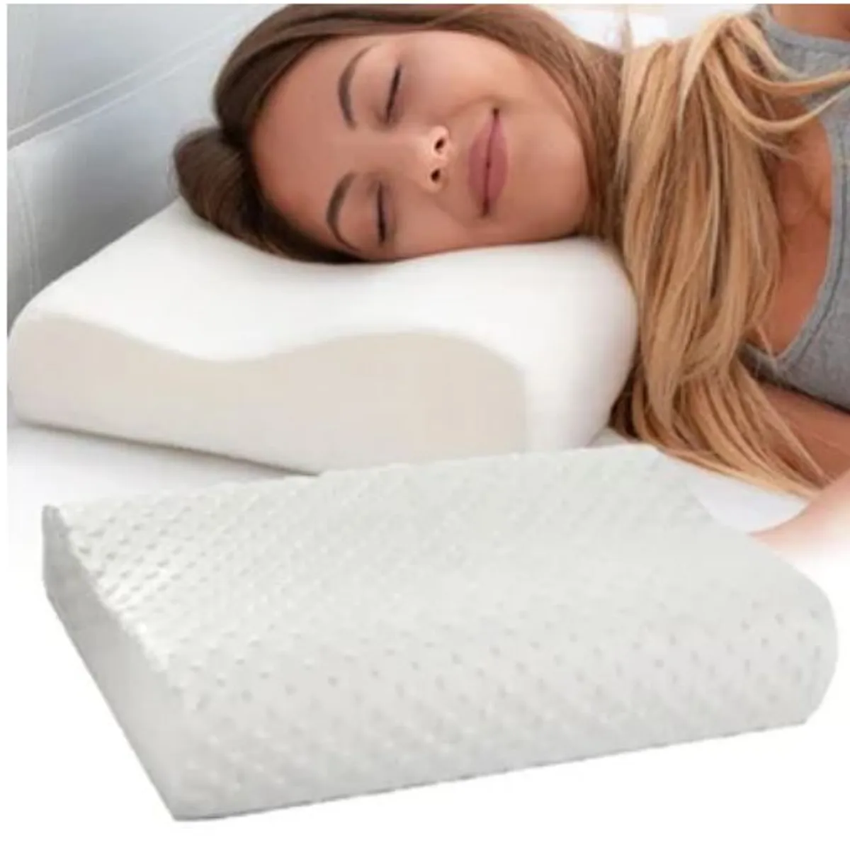 OEM - Almohada Ortopédica Viscoelástica con Funda