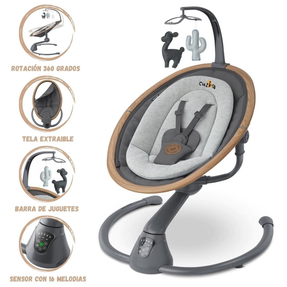 MAXI COSI - Silla Bauncer Inteligente para Bebés «CASSIA» Gray