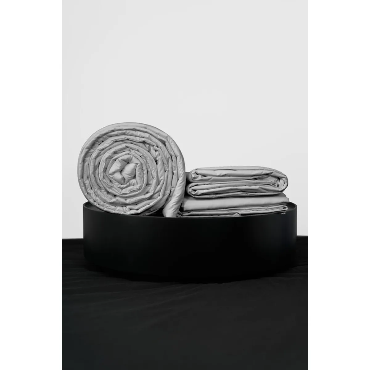 COBITEX HOME - Sábanas + Plumón Hipoalergénico + Funda Plumón 2 Plazas Gris 100% Algodón.