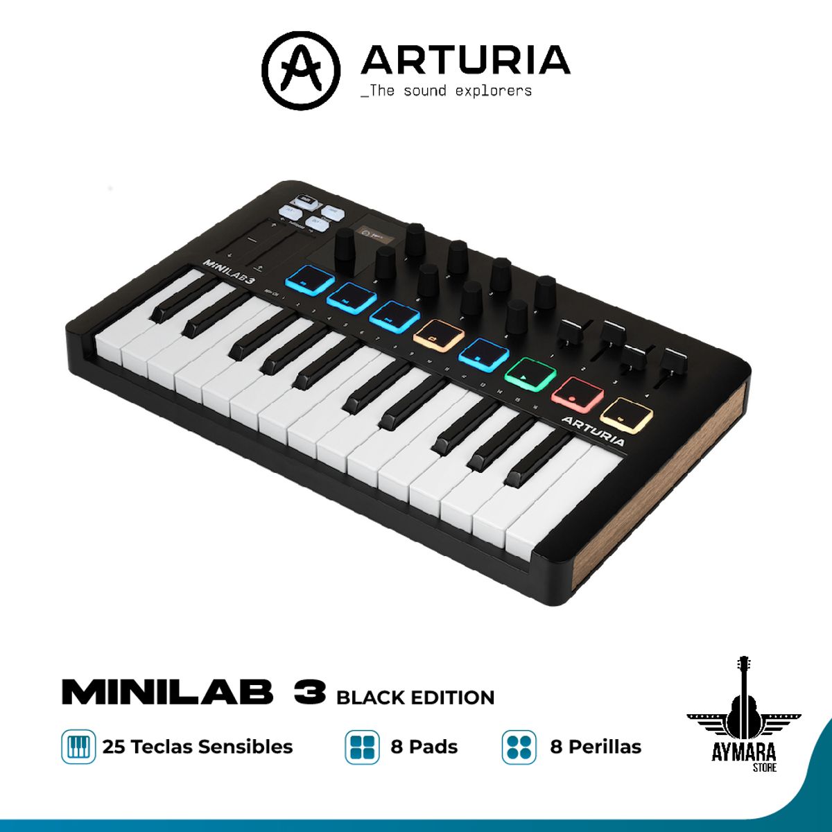 ARTURIA - ARTURIA MINILAB 3 BLACK CONTROLADOR MIDI