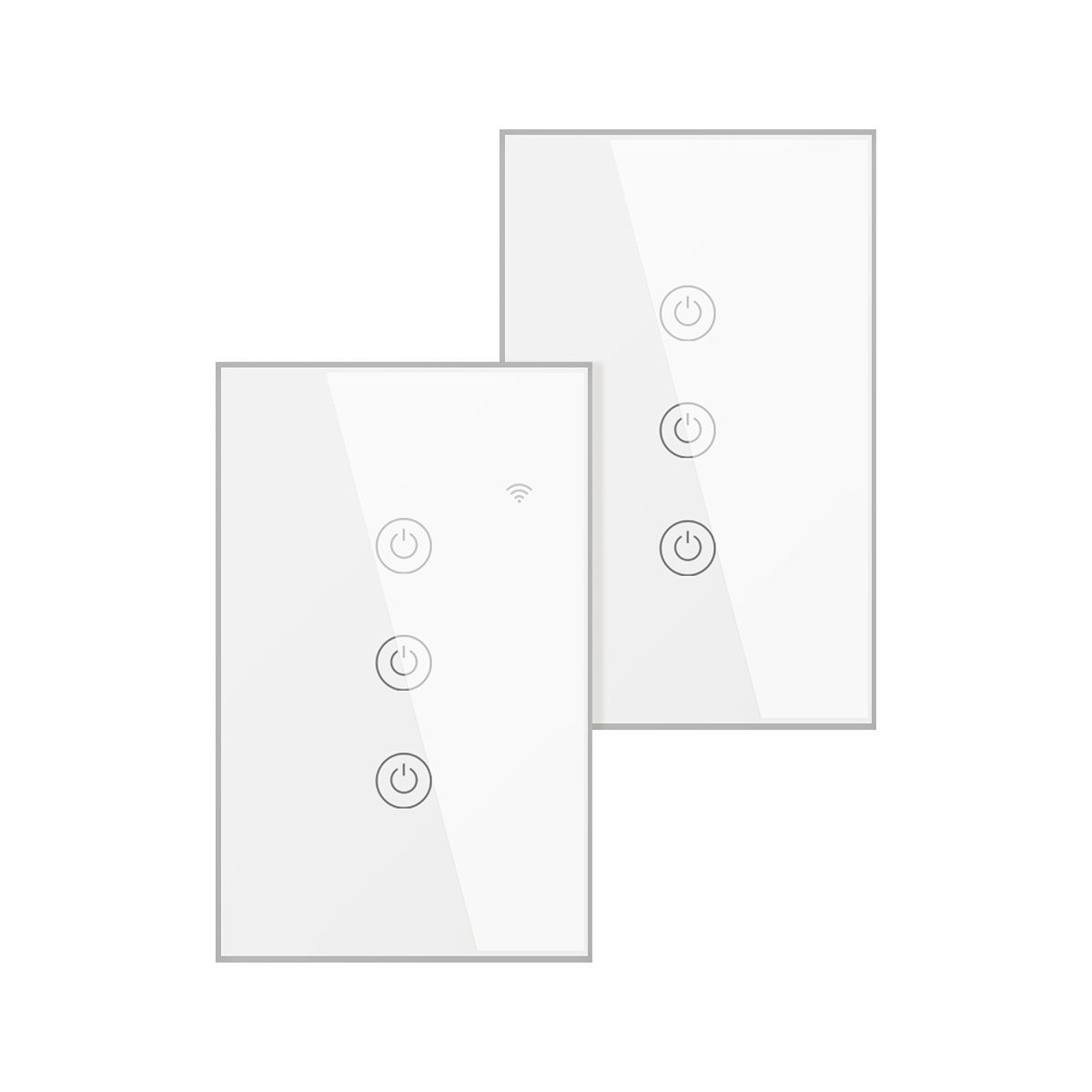 OEM - Conmutador Inteligente Wifi 3 Botones Blanco Pack 2 Unidades