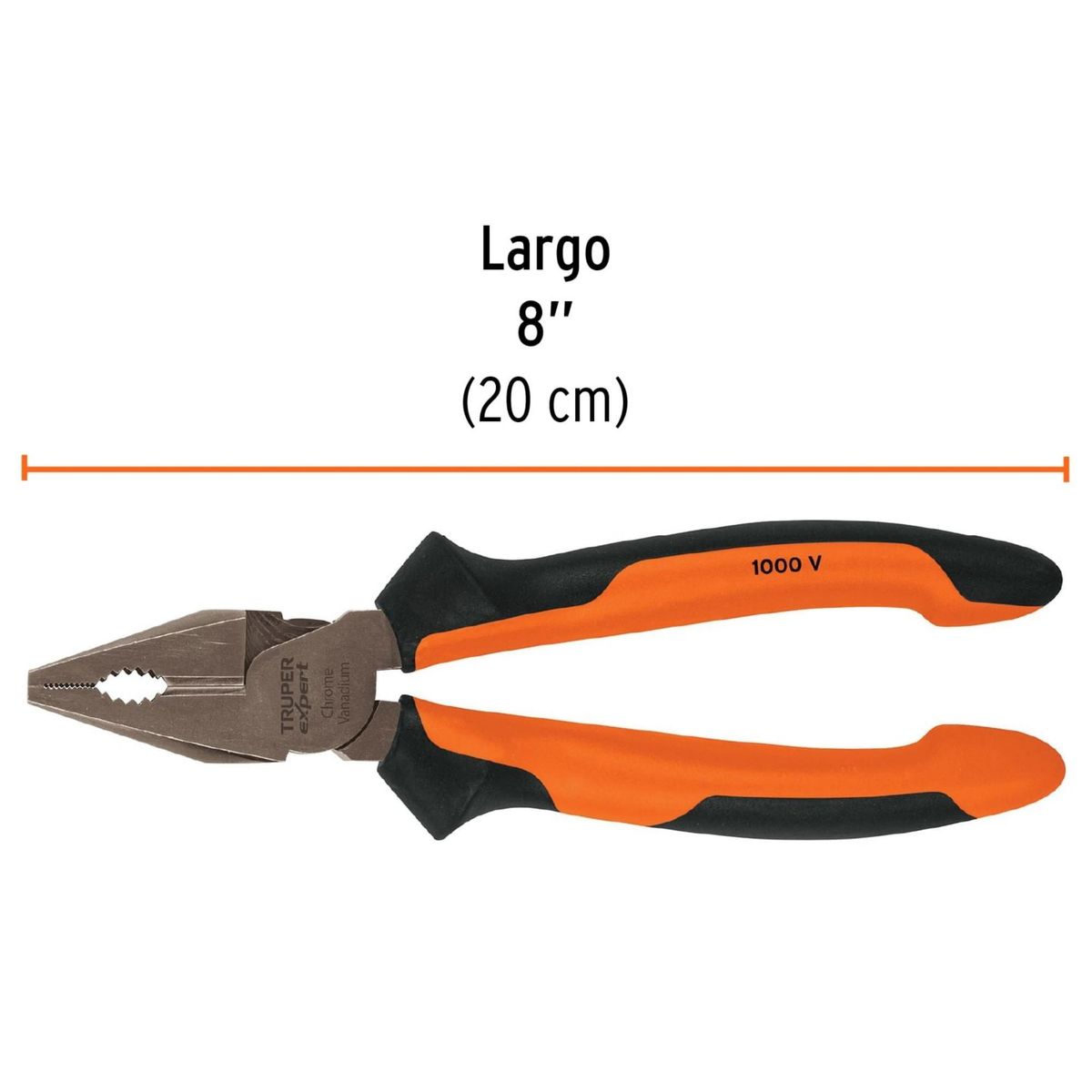 TRUPER - KIT ALICATE UNIVERSAL 8" DIELECTRICO 1000V JUEGO 5 DESARMADORES TRUPER