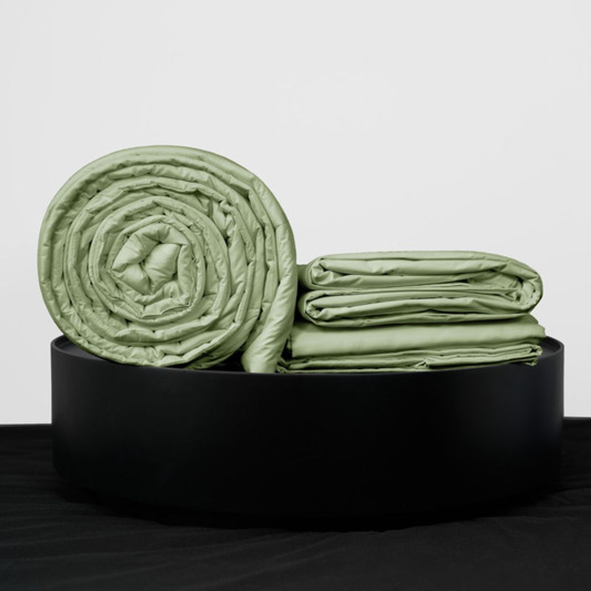 COBITEX HOME - Sábanas + Plumón Hipoalergénico + Funda Plumón King Verde 100% Algodón