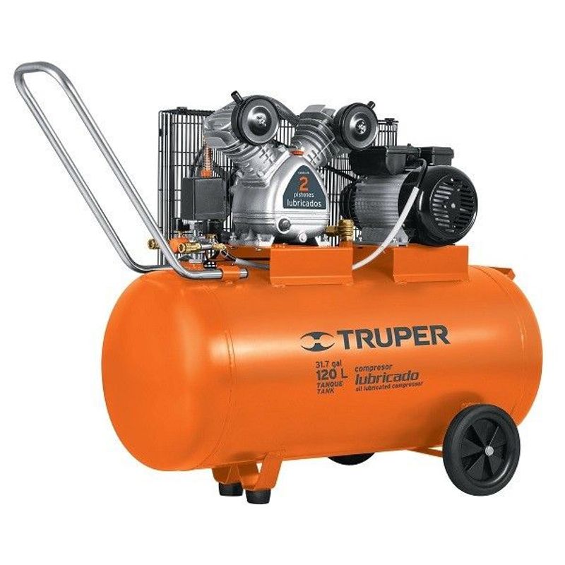 TRUPER - Compresora de Banda industrial 120 Litros Horizontal Truper