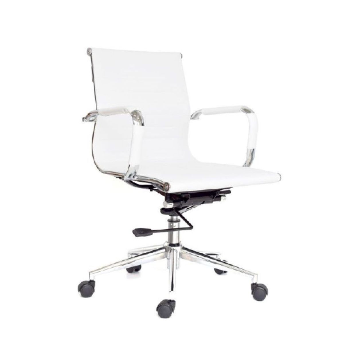 MOBELART - Silla de Oficina Gerente Boss PU Blanco möbelArt