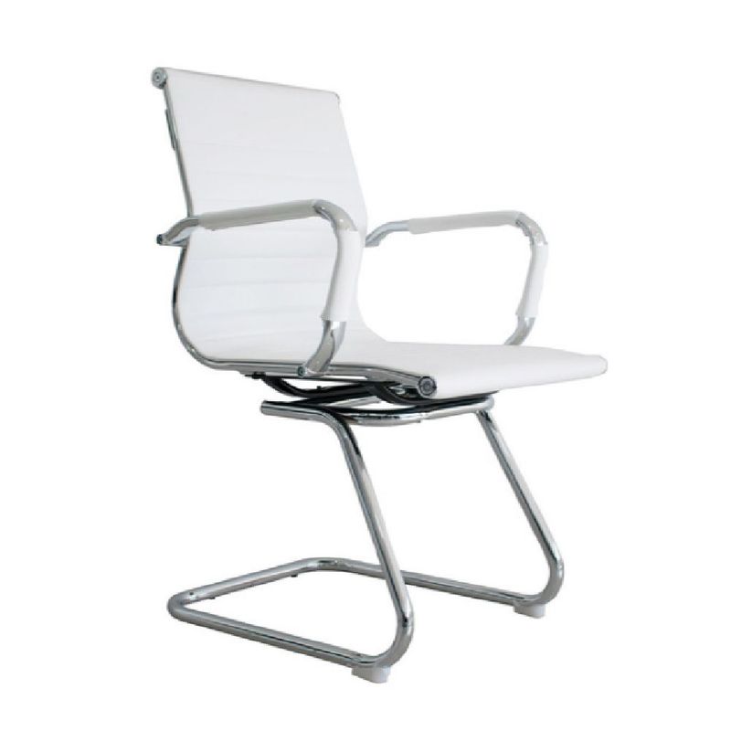 MOBELART - Silla de Oficina Visita Boss PU Blanco möbelArt