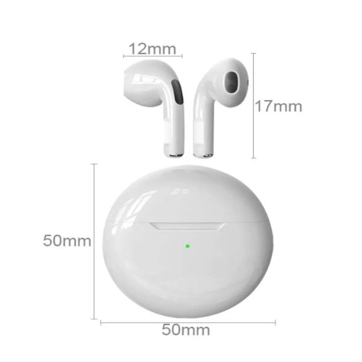 GENERICO - Audífonos Bluetooth Inalámbrico Air Pro 6 Blanco