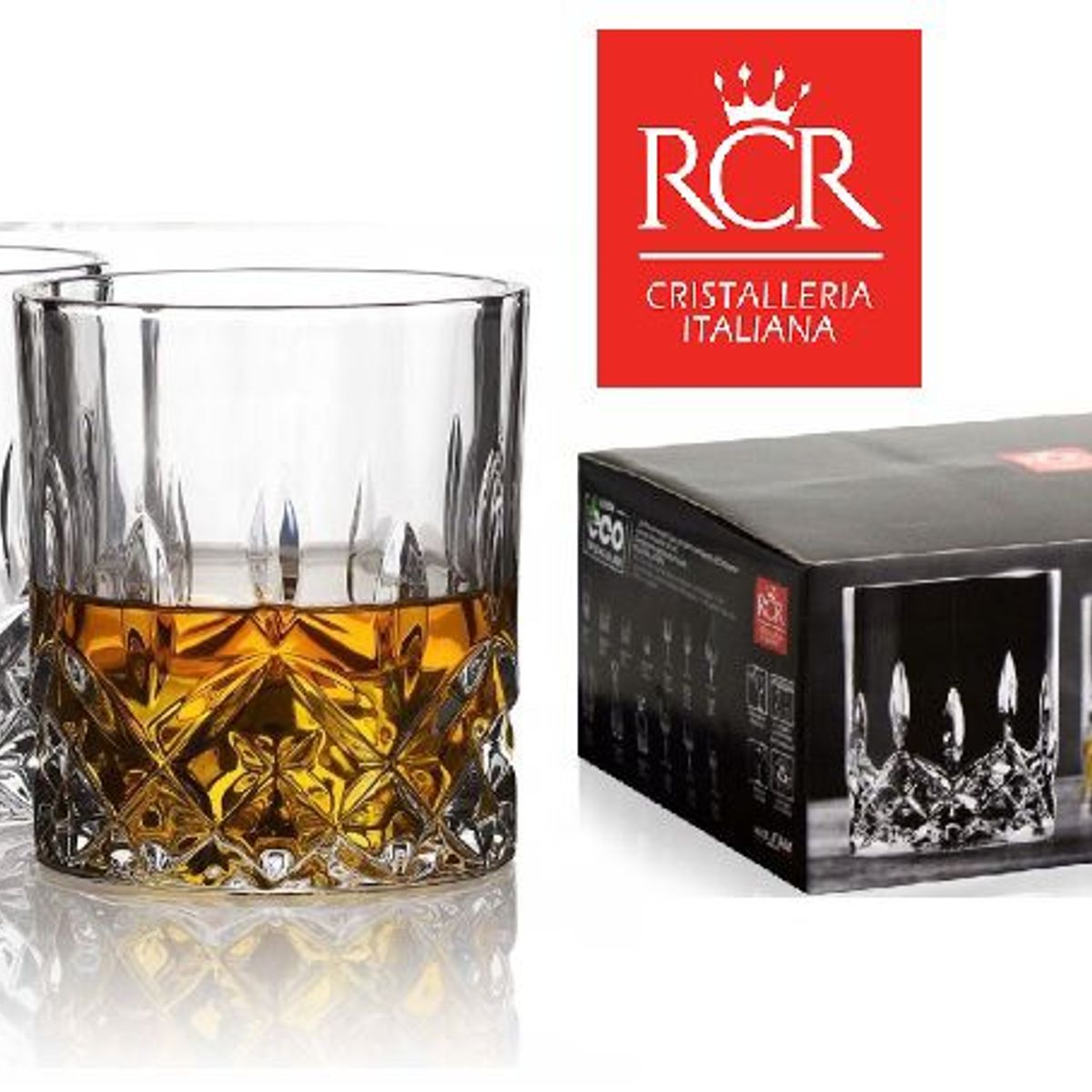 RCR - Set de Vasos OPERA RCR X 06 piezas 30 cl. WHISKEROS