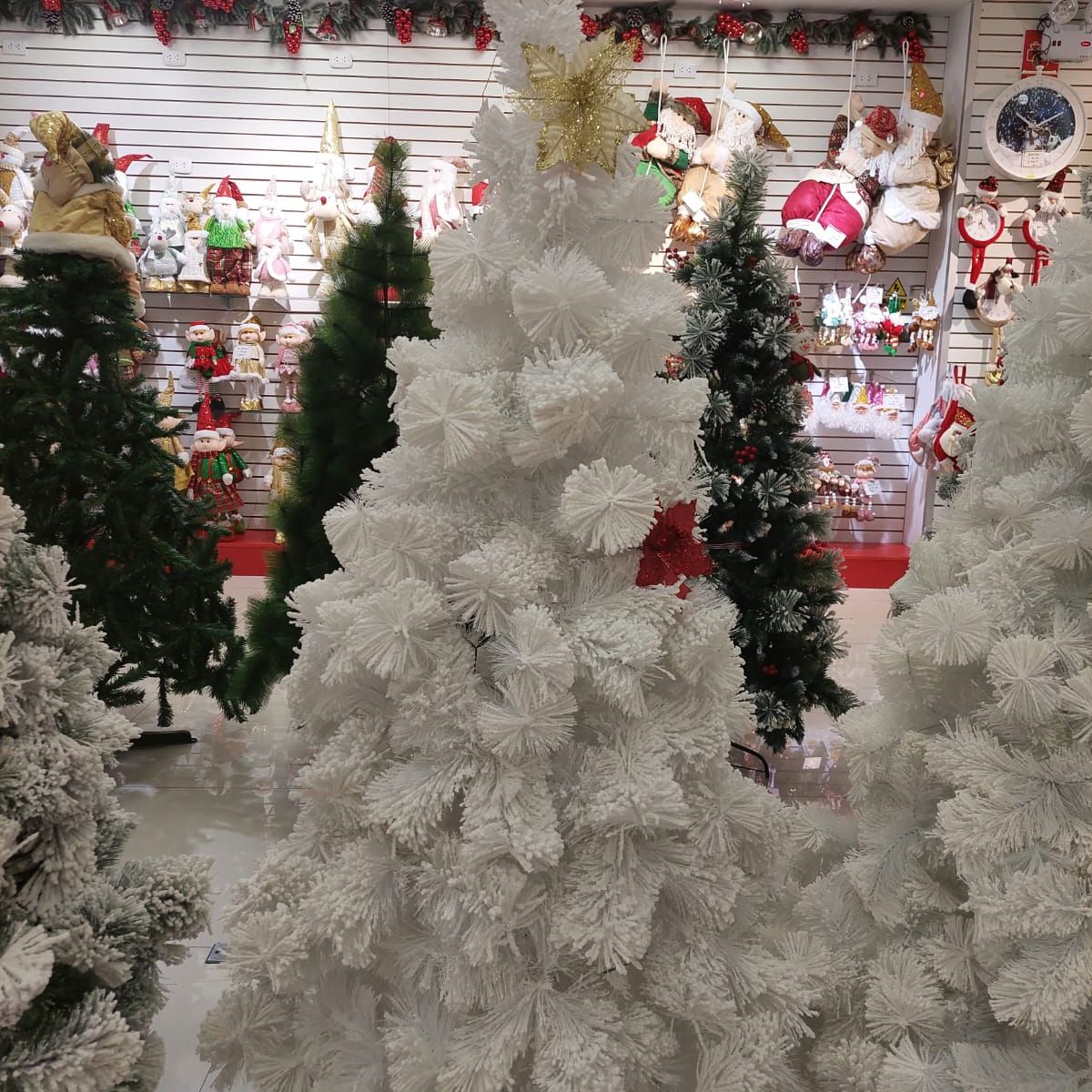 GENERICO - Árbol de Navidad 2.1 m. blanco nevado