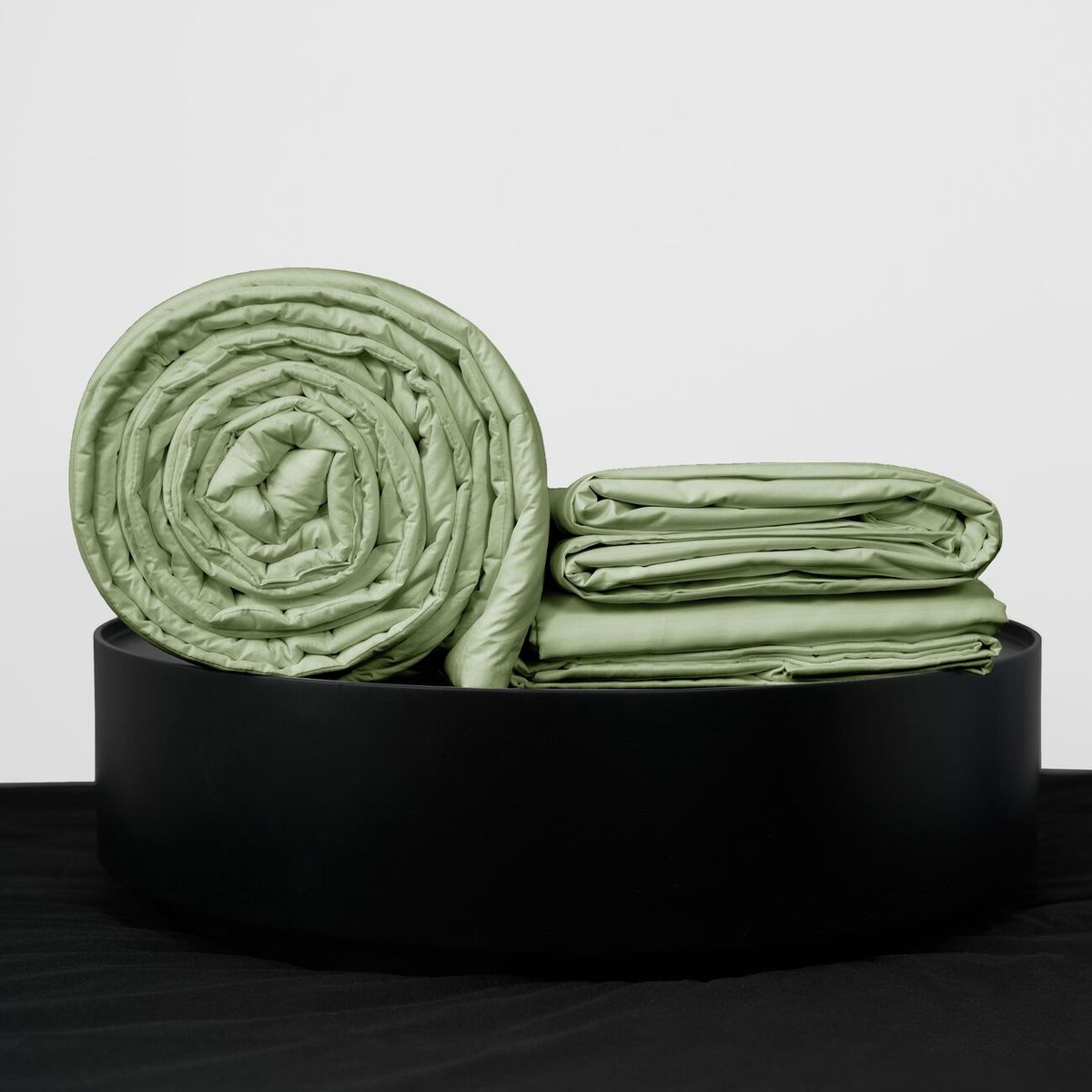 COBITEX HOME - Sábanas + Plumón Hipoalergénico + Funda Plumón 1.5 Plazas Verde 100% Algodón