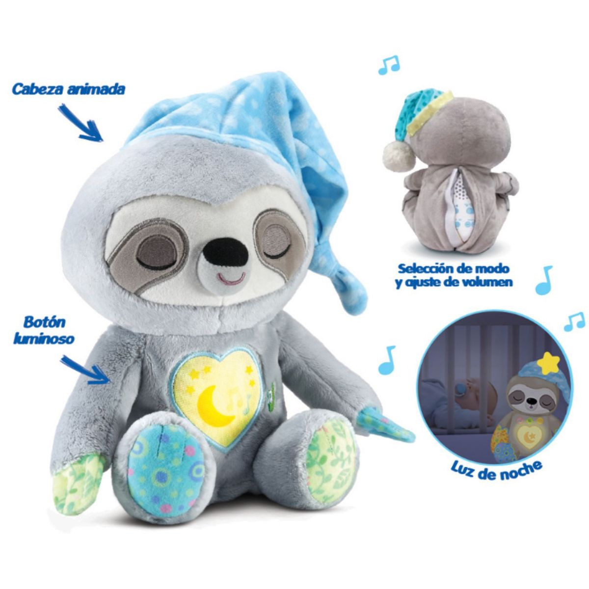 VTECH - Peluche BebÃ© Perezoso Nanas para Dormir