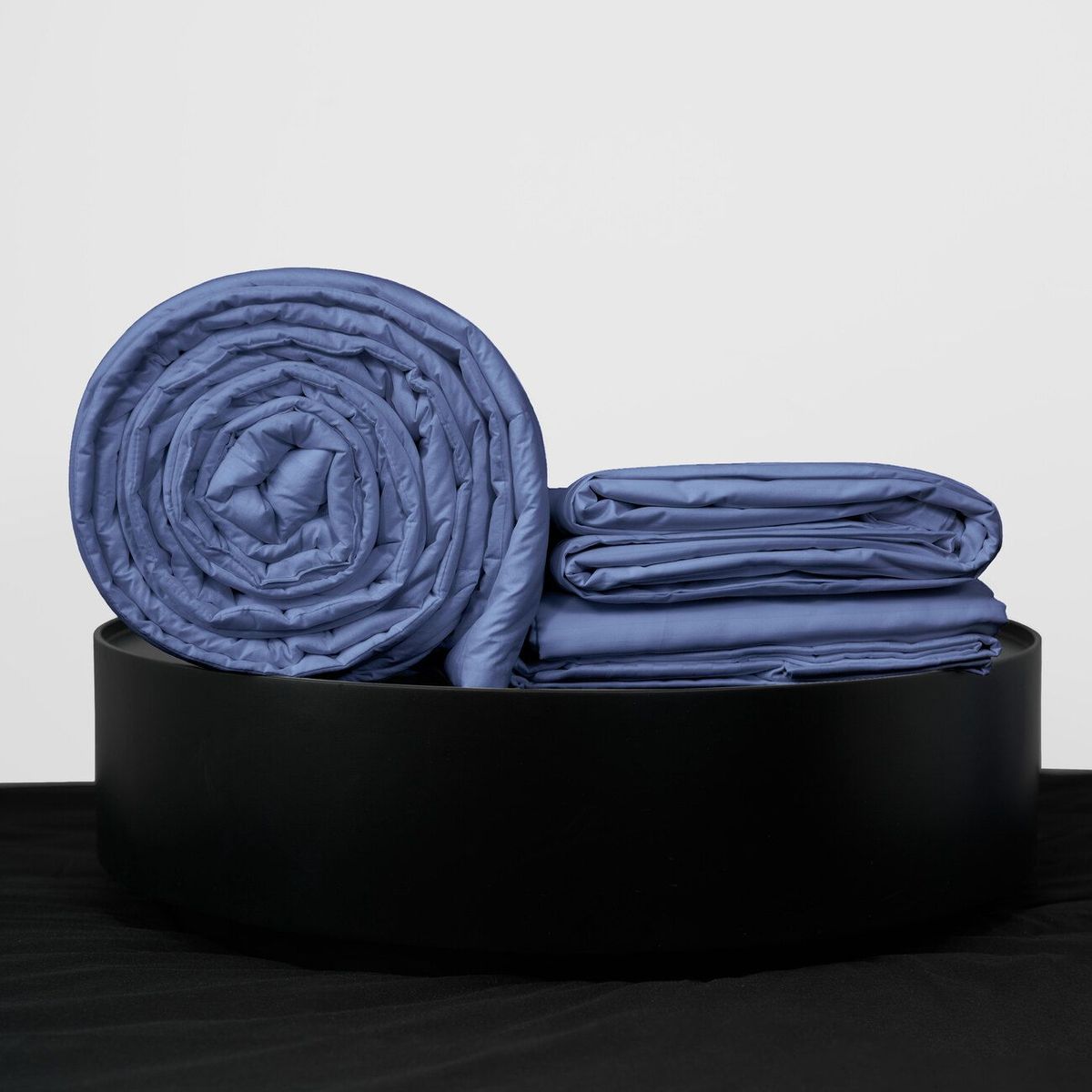 COBITEX HOME - Sábanas + Plumón Hipoalergénico + Funda Plumón 1 Plaza Azul Acero 100% Algodón