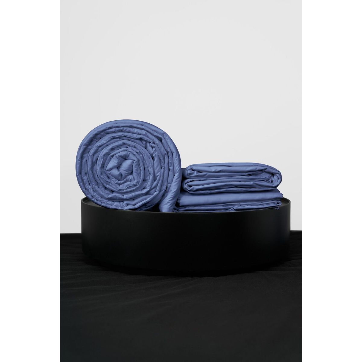 COBITEX HOME - Sábanas + Plumón Hipoalergénico + Funda Plumón 1 Plaza Azul Acero 100% Algodón