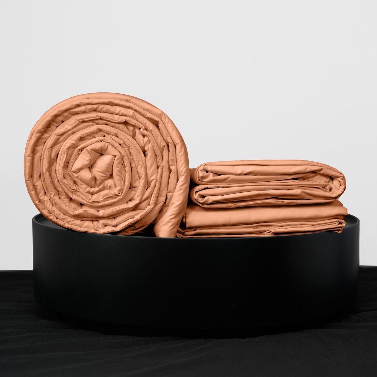 COBITEX HOME - Sábanas + Plumón Hipoalergénico + Funda Plumón 1.5 Plazas Melón 100% Algodón