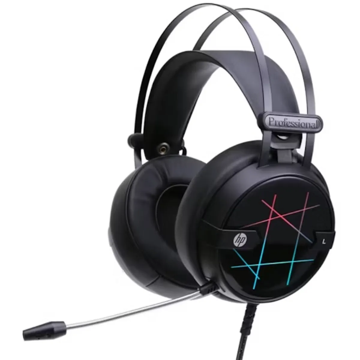 HP - Audifono GAMER HP conector USB iluminacion RGB H160GS - Negro
