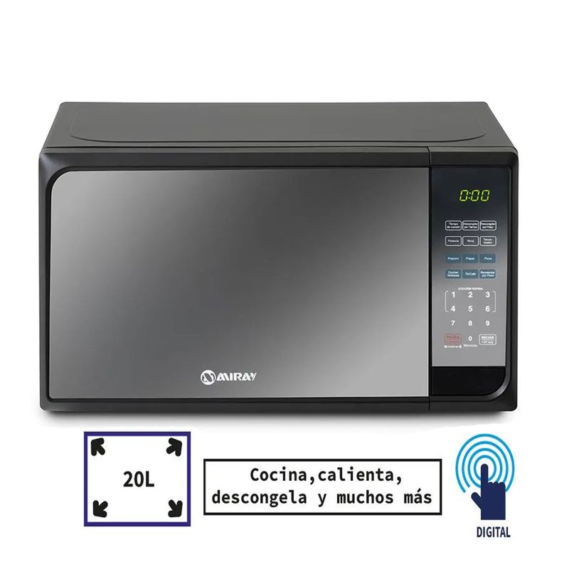 MIRAY - Horno Microondas Miray HMM-20N 20 L