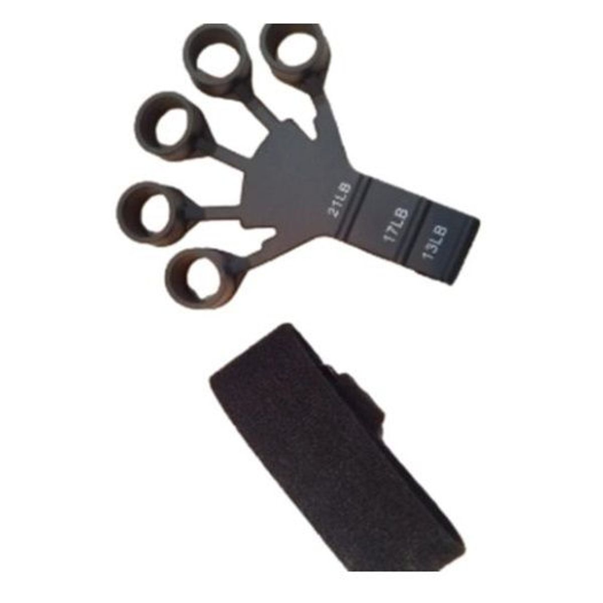 ALPHA GYM - Ejercitador de dedos y antebrazos Finguer Grip black Fuerza