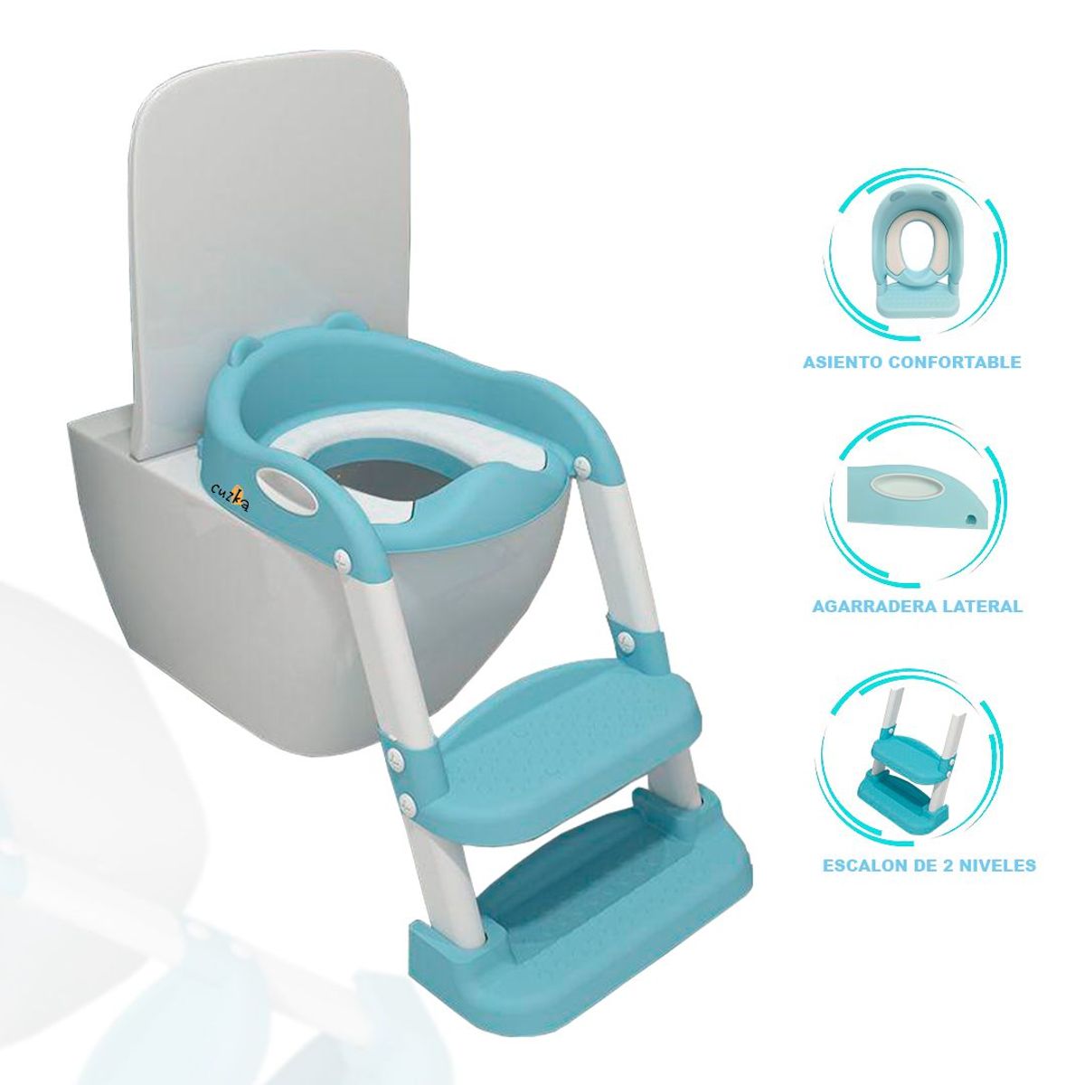 DOUX BEBE - Adaptador de Baño Para niño «POTY» BLUE