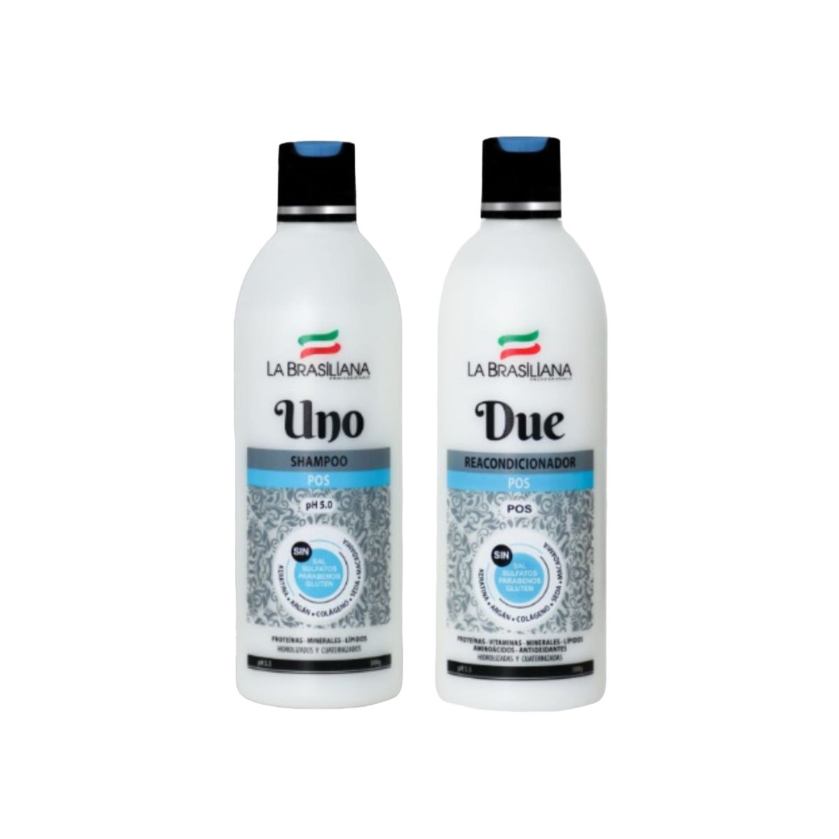 LA BRASILIANA - Pack La Brasiliana - Shampoo UNO + Reacondicionador DUE Sin Sal