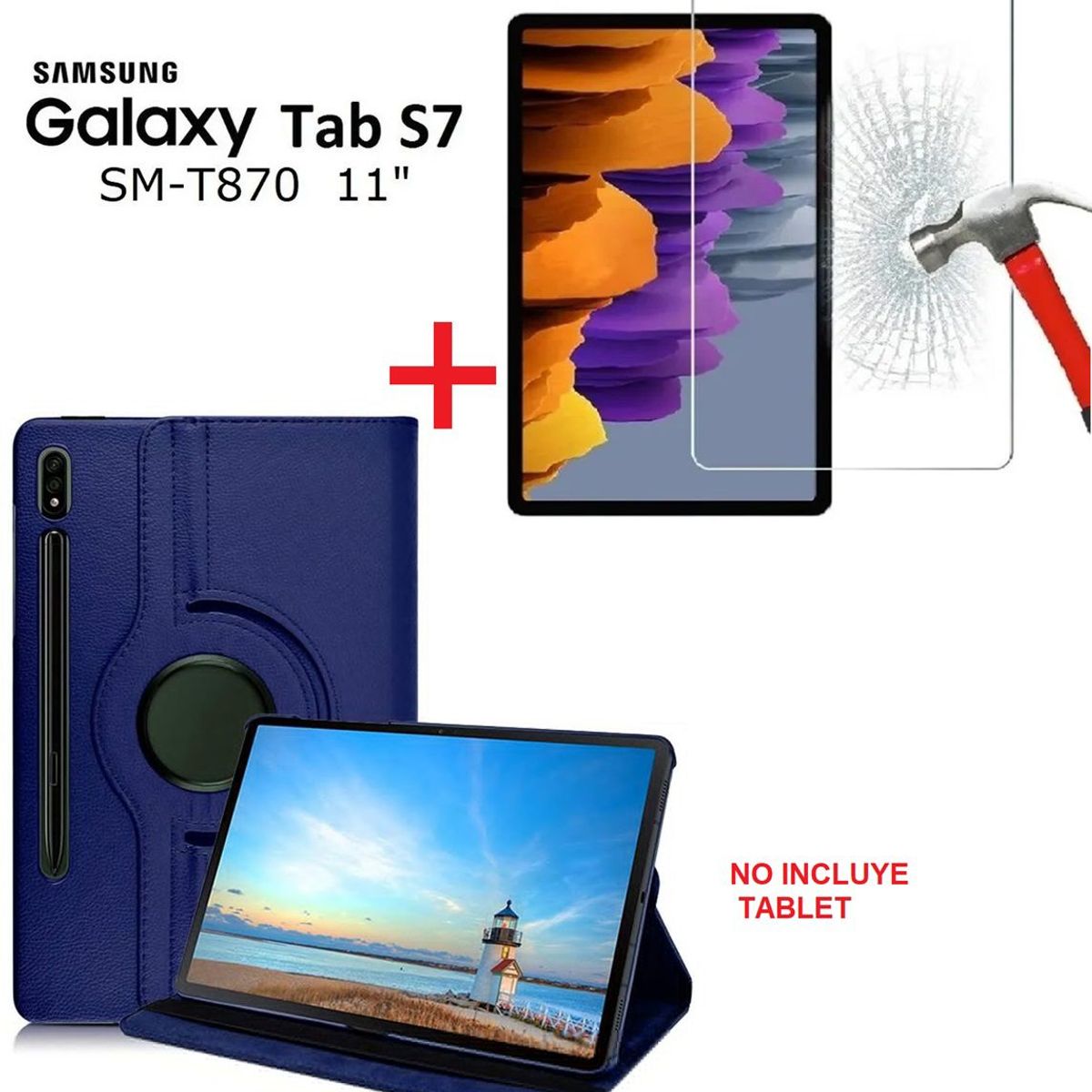 GENERICO - Funda Case + Protector de Pantalla para Samsung Tab S7 11.0 SM-T870
