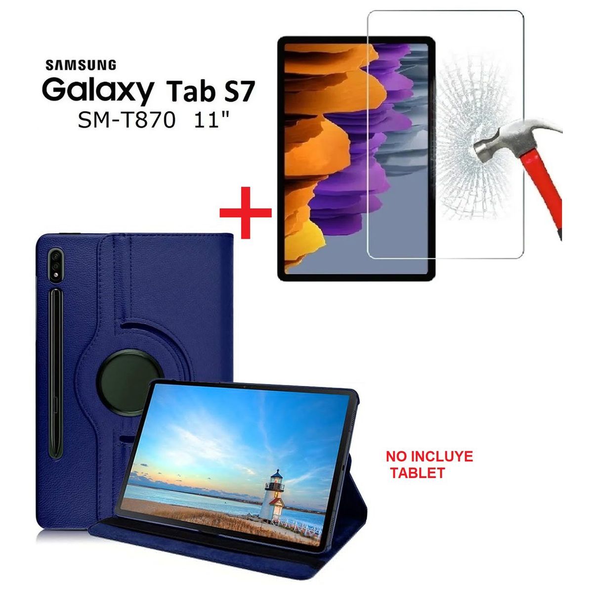 GENERICO - Funda Case + Protector de Pantalla para Samsung Tab S7 11.0 SM-T870