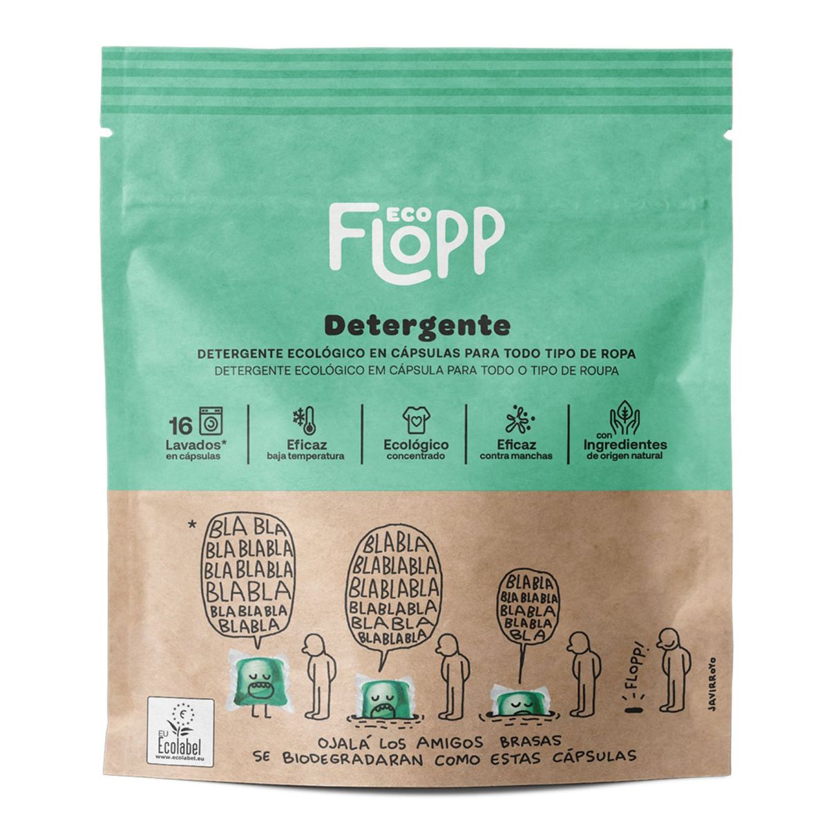 FLOPP - Detergente ecológico 16 cápsulas