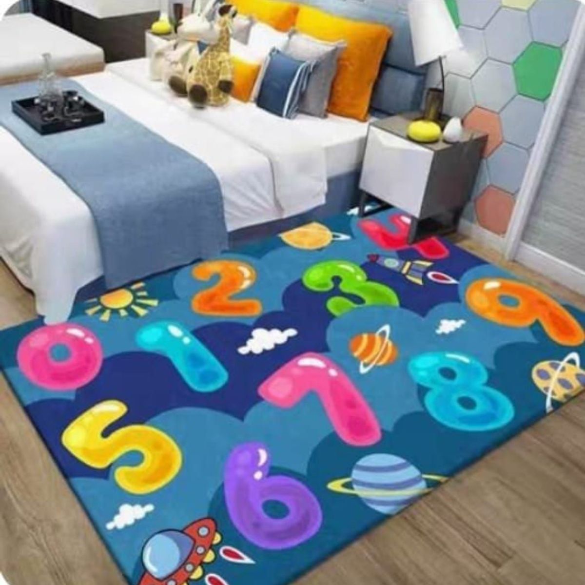 GENERICO - Alfombra tapete didáctico para niños  base anti deslizante 80 x 120cm