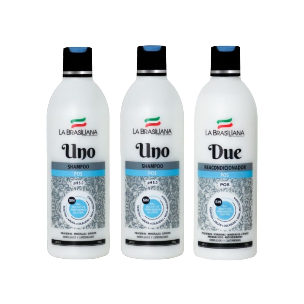 LA BRASILIANA - Pack La Brasiliana - 2 Shampoo UNO  + Reacondicionador DUE