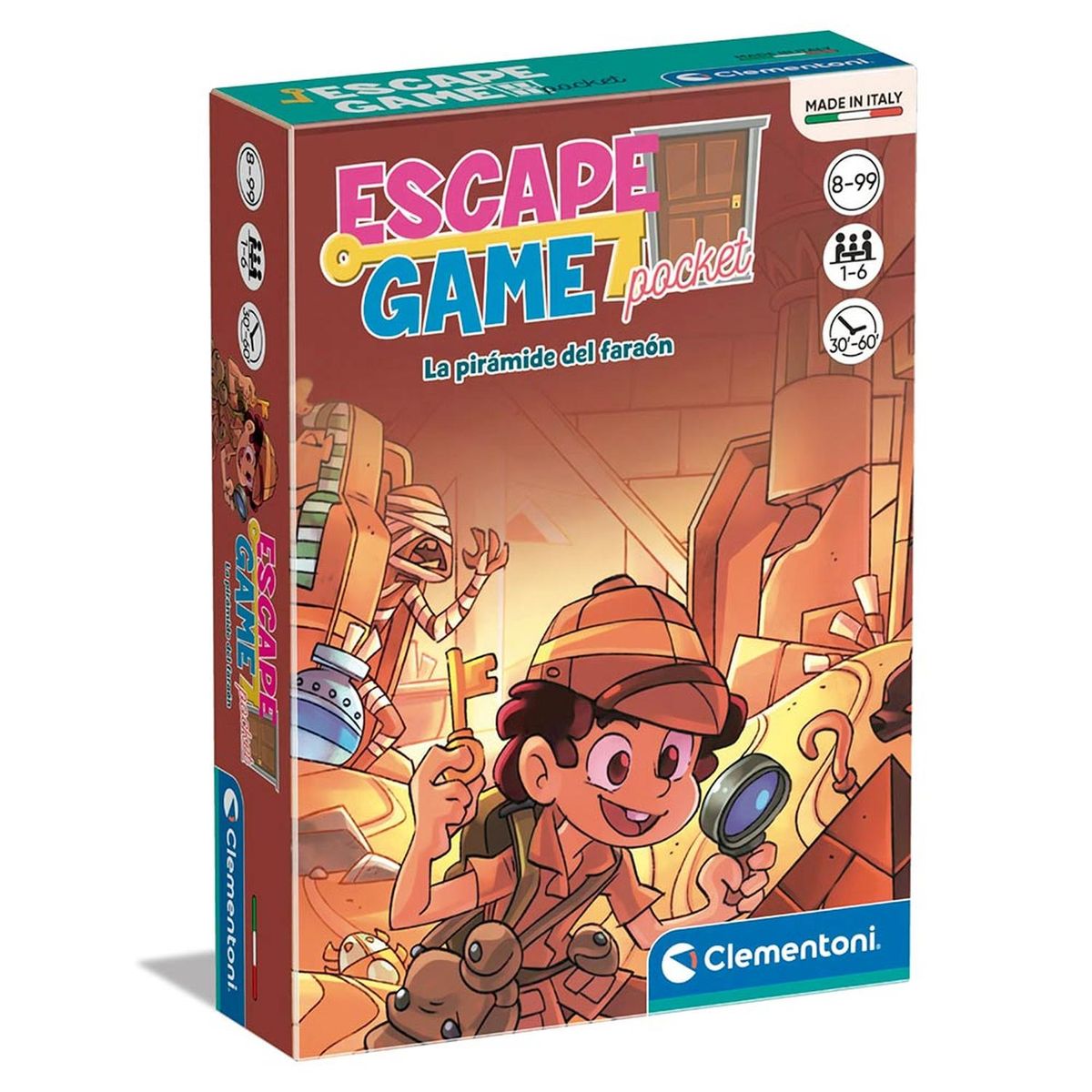 CLEMENTONI - Clementoni Juego de Mesa - Juego de Escape Room - La pirámide del faraón