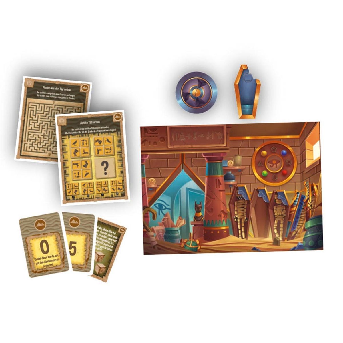 CLEMENTONI - Clementoni Juego de Mesa - Juego de Escape Room - La pirámide del faraón