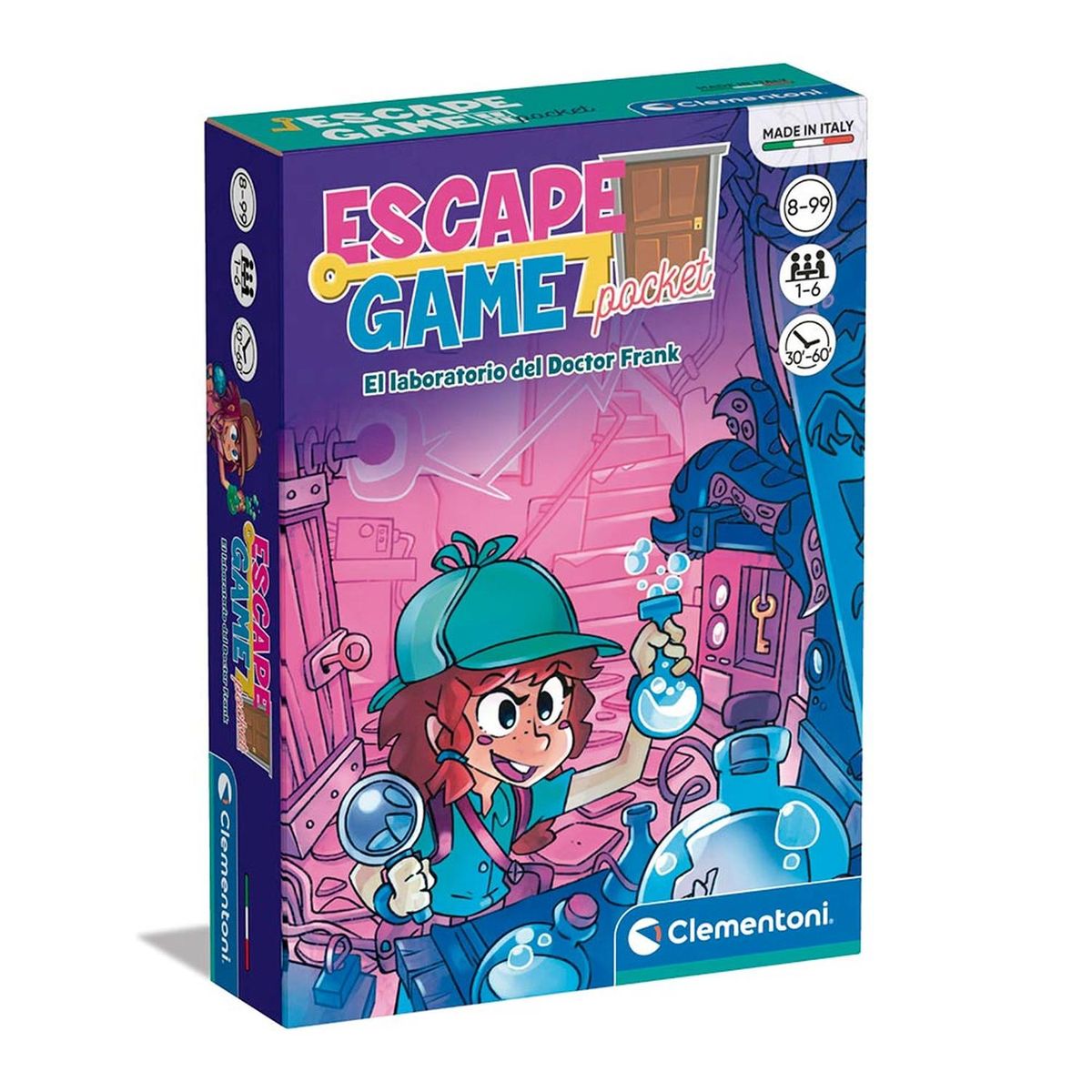 CLEMENTONI - Clementoni Juego de Mesa - Juego de Escape Room - El laboratorio del Dr. Frank