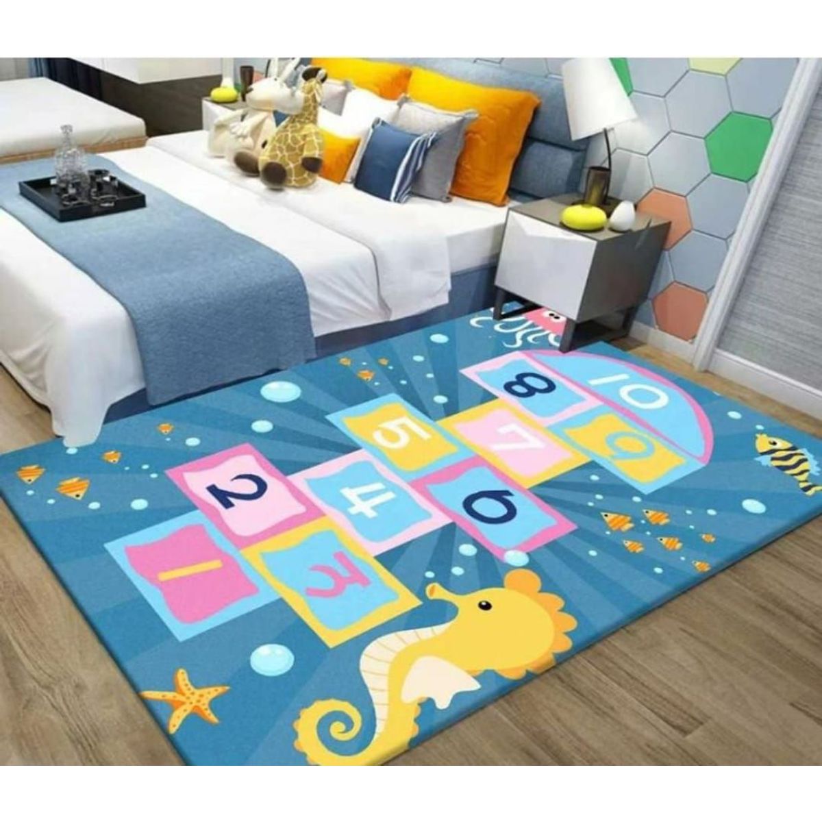 GENERICO - Alfombra tapete didáctico para niños  base anti deslizante 80 x 160cm