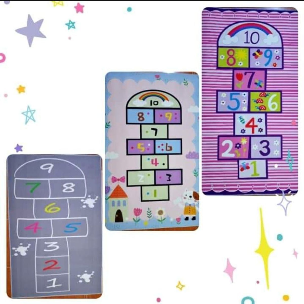 GENERICO - Alfombra tapete didáctico para niños  base anti deslizante 80 x 160cm