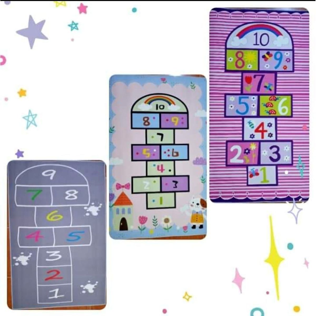 GENERICO - Alfombra tapete didáctico para niños  base anti deslizante 80 x 160cm