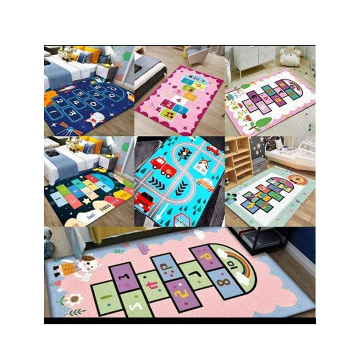 GENERICO - Alfombra tapete didáctico para niños  base anti deslizante 80 x 160cm