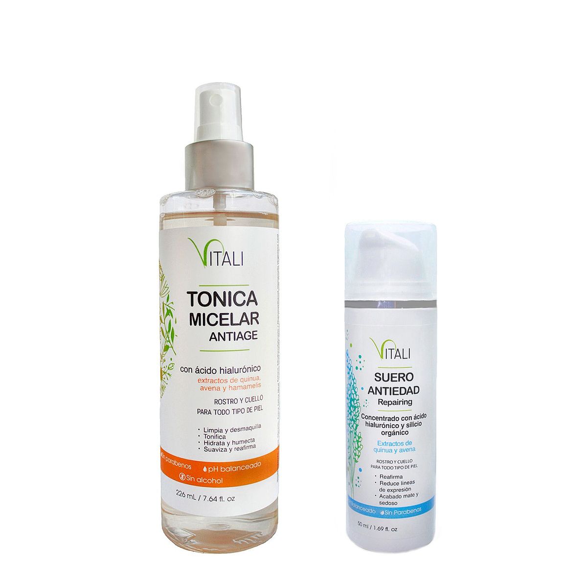 VITALI - Pack Facial Antiedad Tónica Micelar  Suero