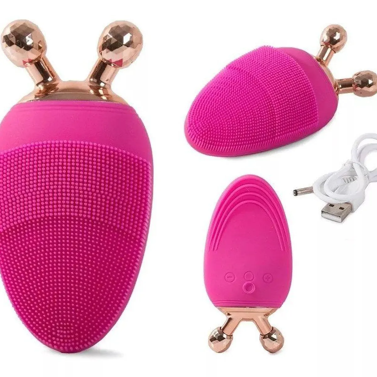 RAMKO - Cepillo Limpiador Facial Electrico Con Vibracion