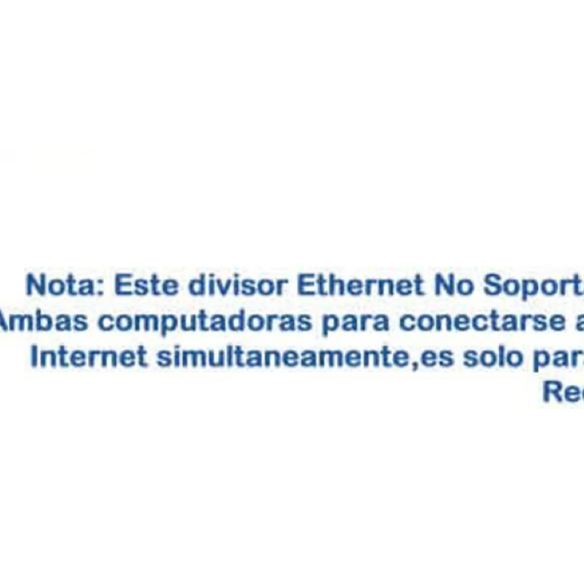 GENERICO - adaptador RJ45 1 a 2 Formas de doble puerto CAT5 / 6 cable Ethernet