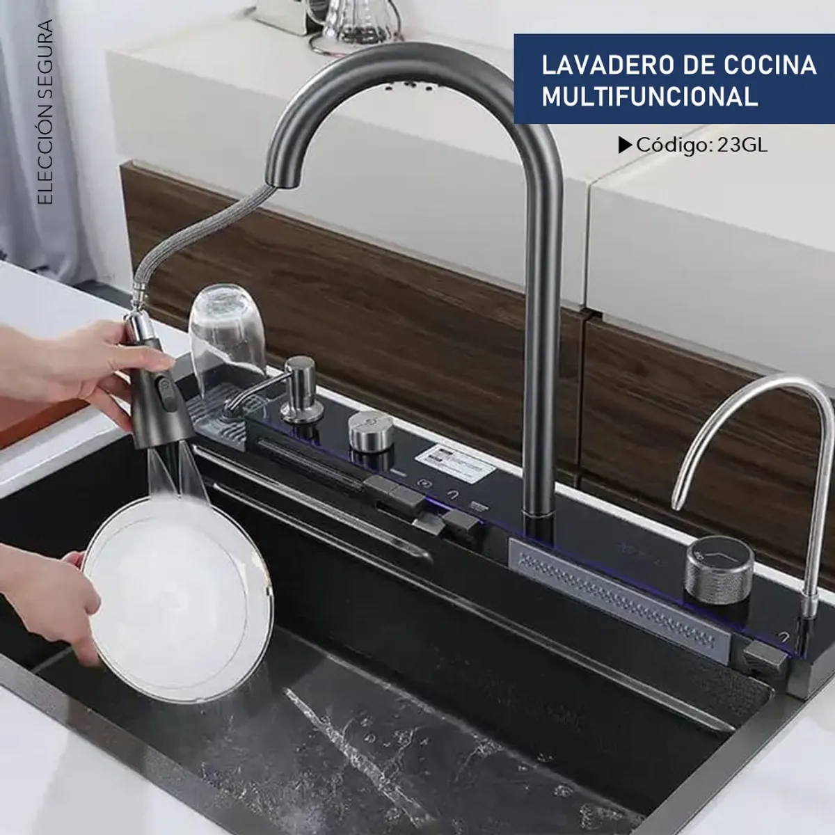 GENERICO - LAVADERO MULTIFUNCIONAL DE 5 TECLADOS 23GL01 DIGITAL