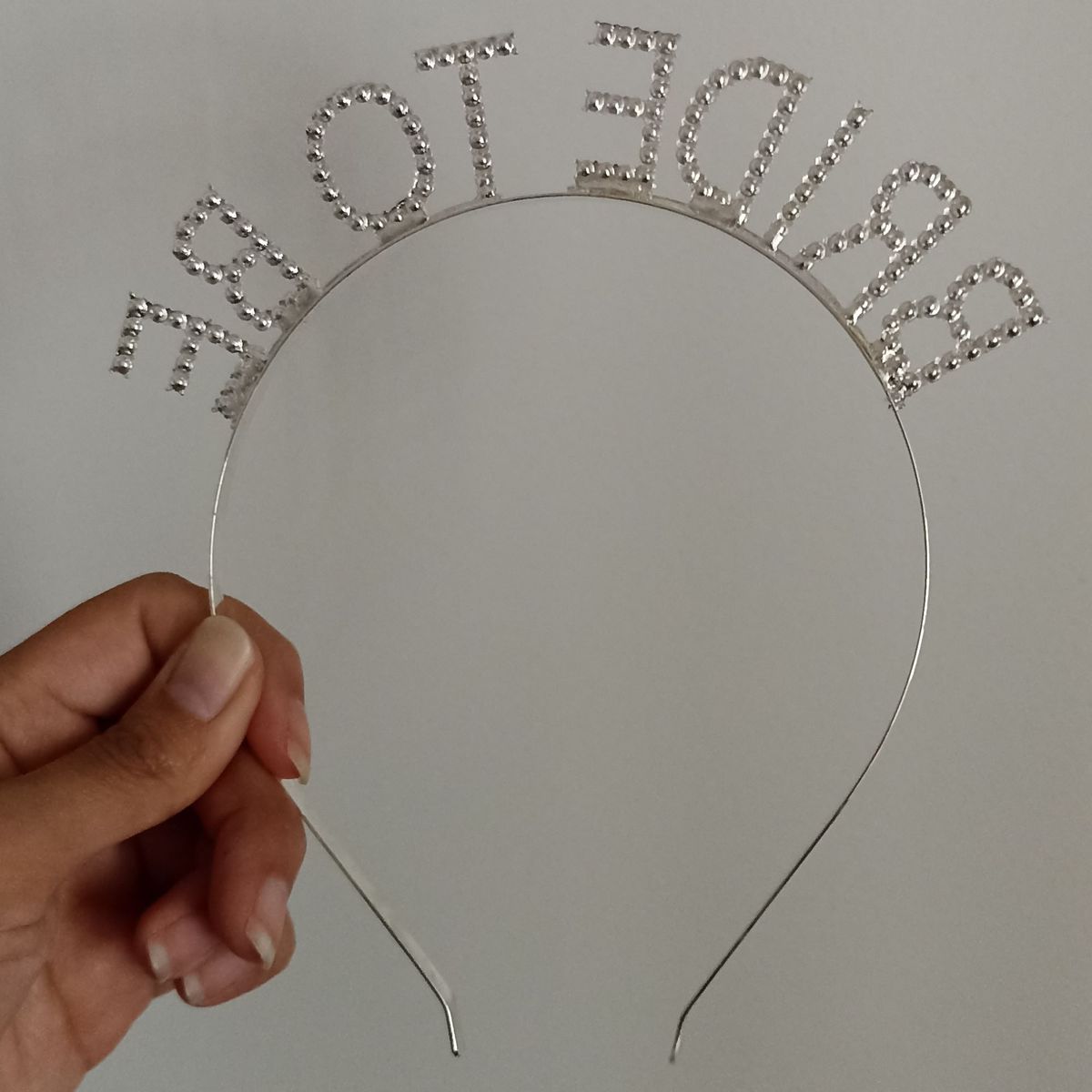 GENERICO - Vincha Plateada brillos Novia Despedida de Soltera Bride