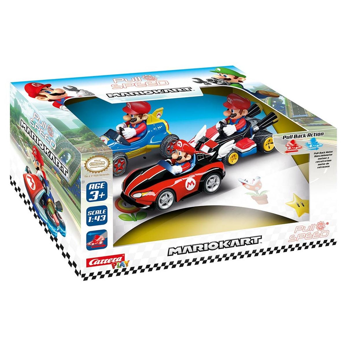 CARRERA - Carrera Play Pull&Speed Mario Kart - Mario 3Pack