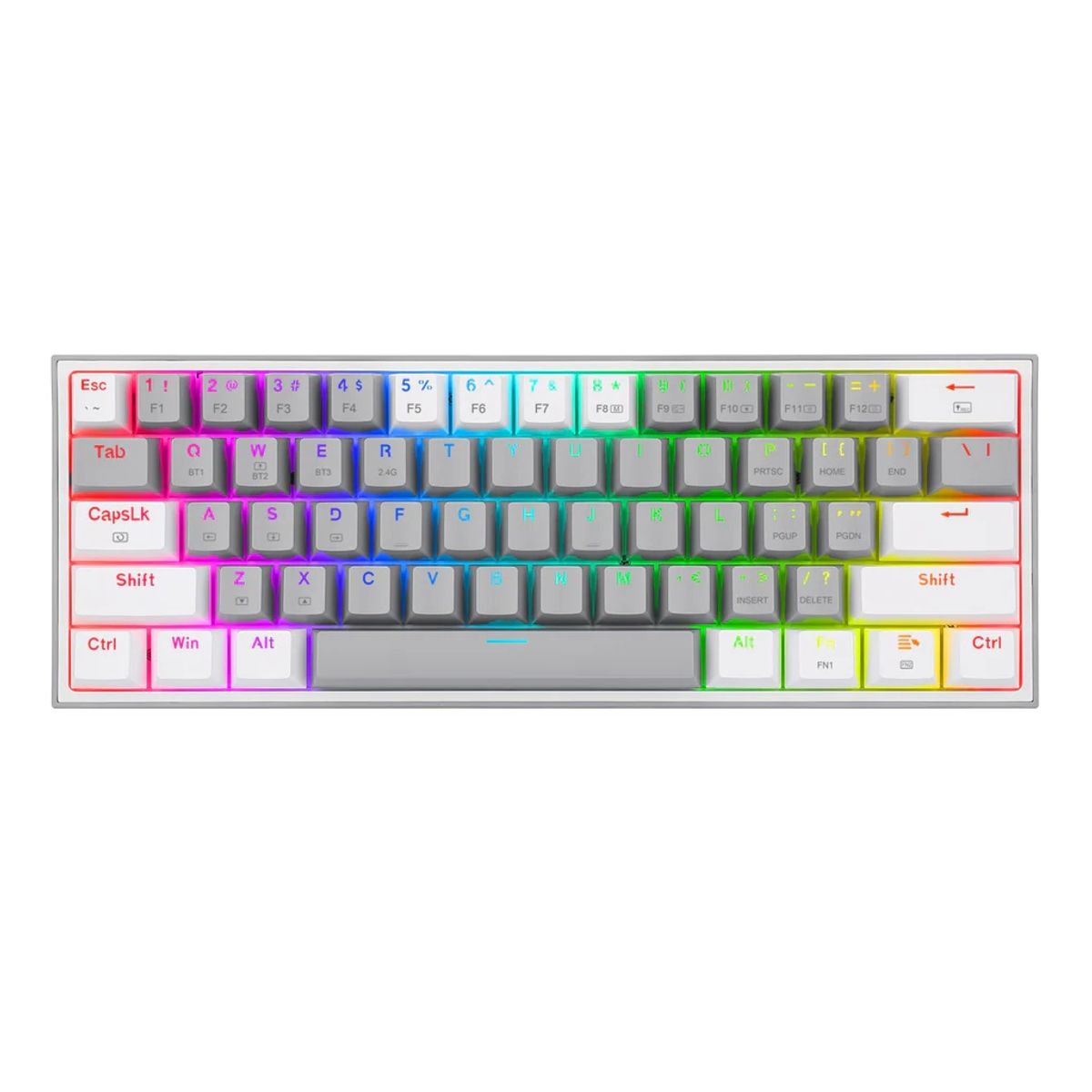 REDRAGON - Redragon - Teclado Fizz Pro K616 RGB Wireless Red Español Grey-White
