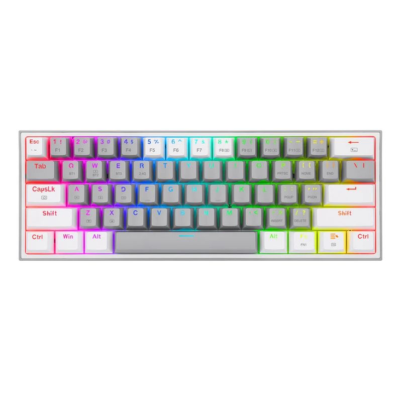 REDRAGON - Redragon - Teclado Fizz Pro K616 RGB Wireless Red Español Grey-White