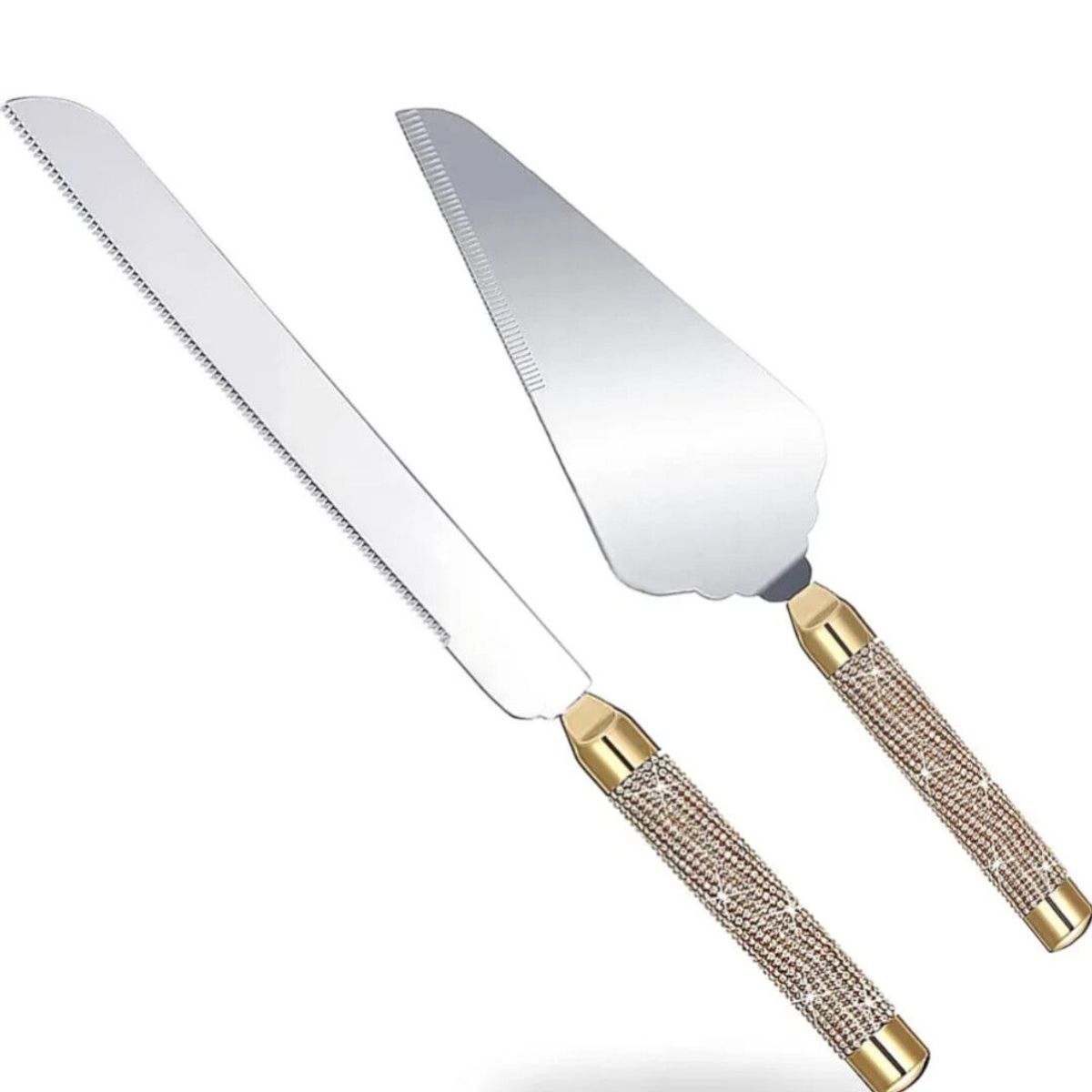 GENERICO - Cuchillo y Espatula Para Torta Acero Inoxidable