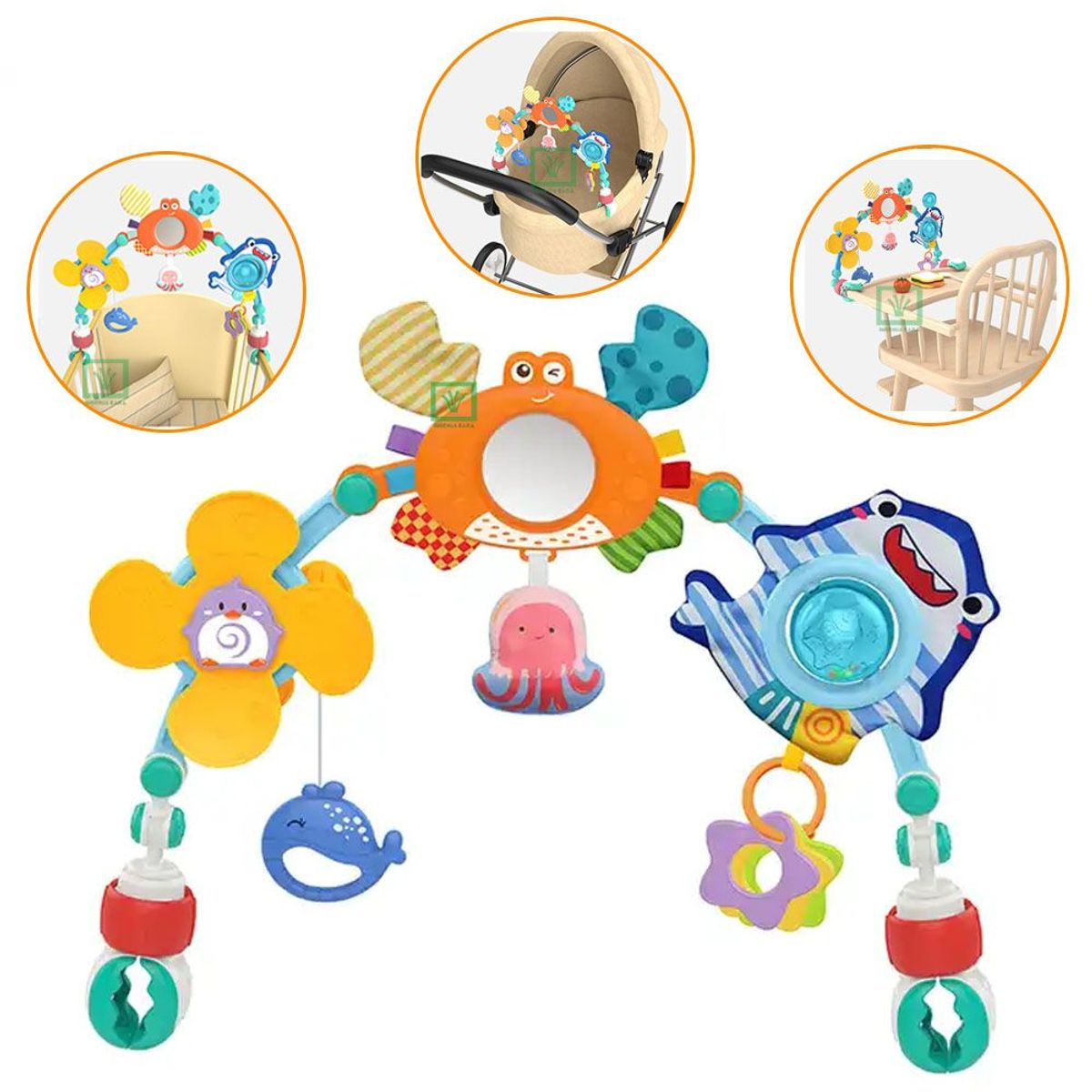 HUANGER - Arco Sonajero con Sonidos y Texturas Multifuncional HE0315